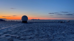 KSAT Ka-band graphic with Svabard ground station.